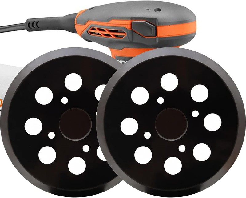2 Pack 5 Inch 8 Hole Hook and Loop Sander Pad for Ridgid R2600, R2601 5" gallery