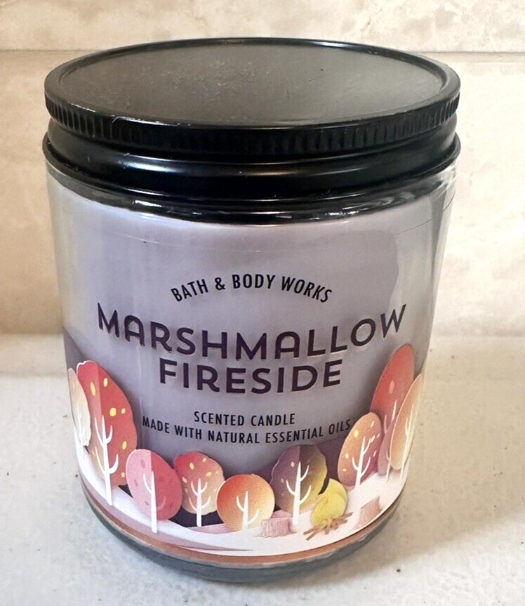 Bath & Body Works MARSHMALLOW FIRESIDE SINGLE WICK 7 oz NEW gallery