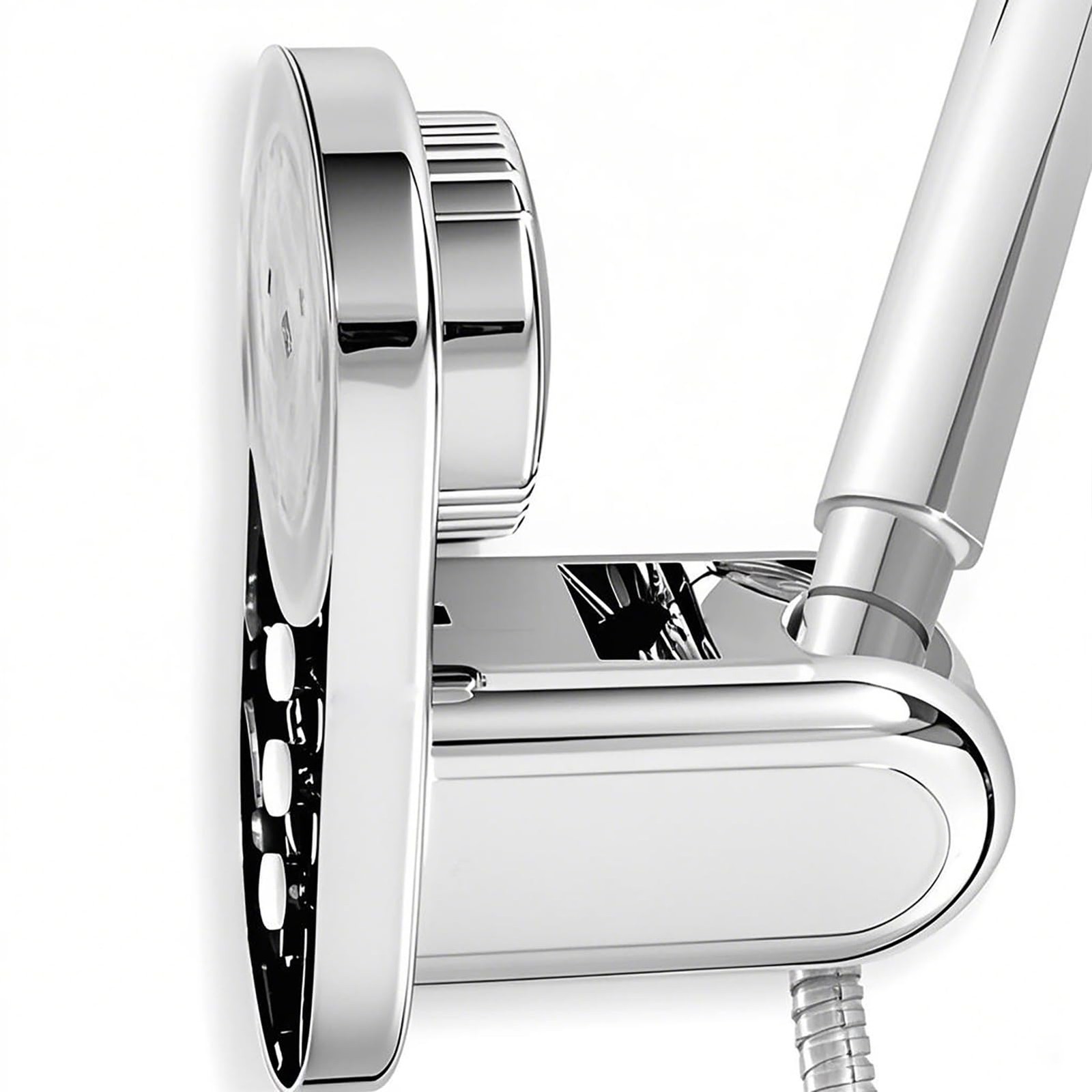 Handheld Shower Head Holder - 5 Positions Adjustable + 90° downwards - Adhesi... gallery