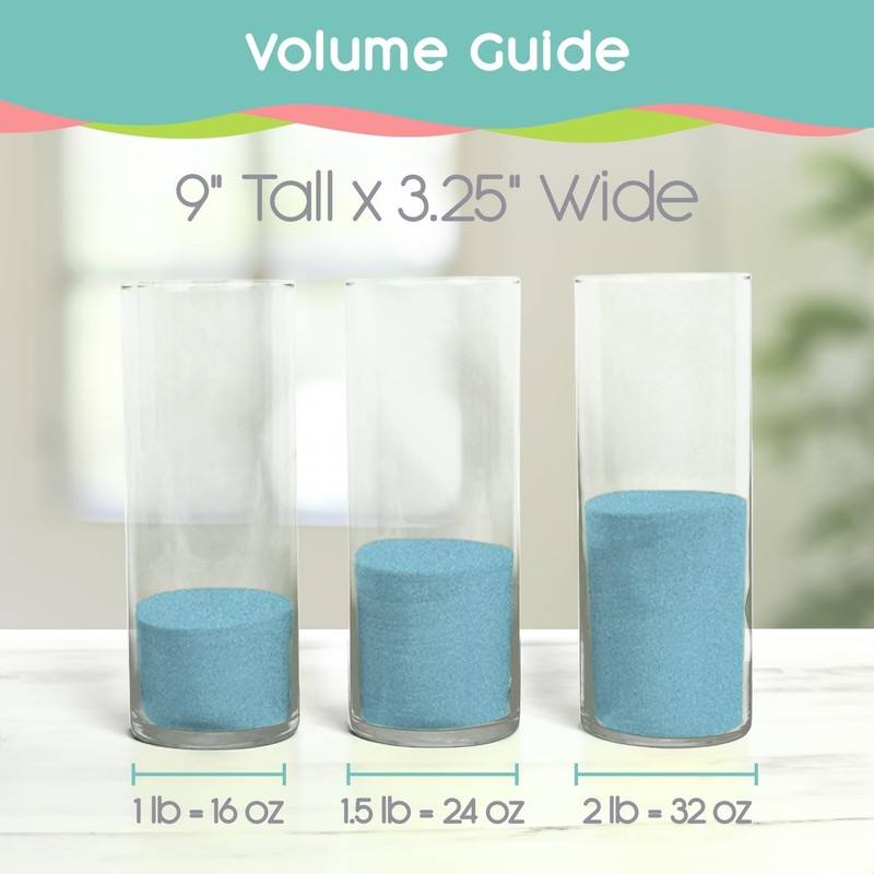Ocean Light Blue Unity Colored Sand 1.5 LB 22oz Weddings Vase Filler Crafts gallery
