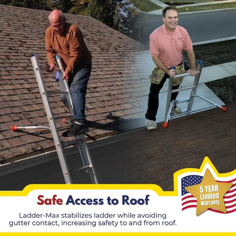 Universal Ladder Standoff Stabilizer - Made in USA, Maximum Safety 375 lbs gallery