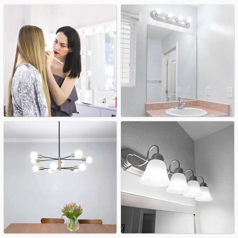 8-Pack Light Bulbs, Daylight 5000K, 60w Equivalent, G25 LED Globe Light Blubs gallery