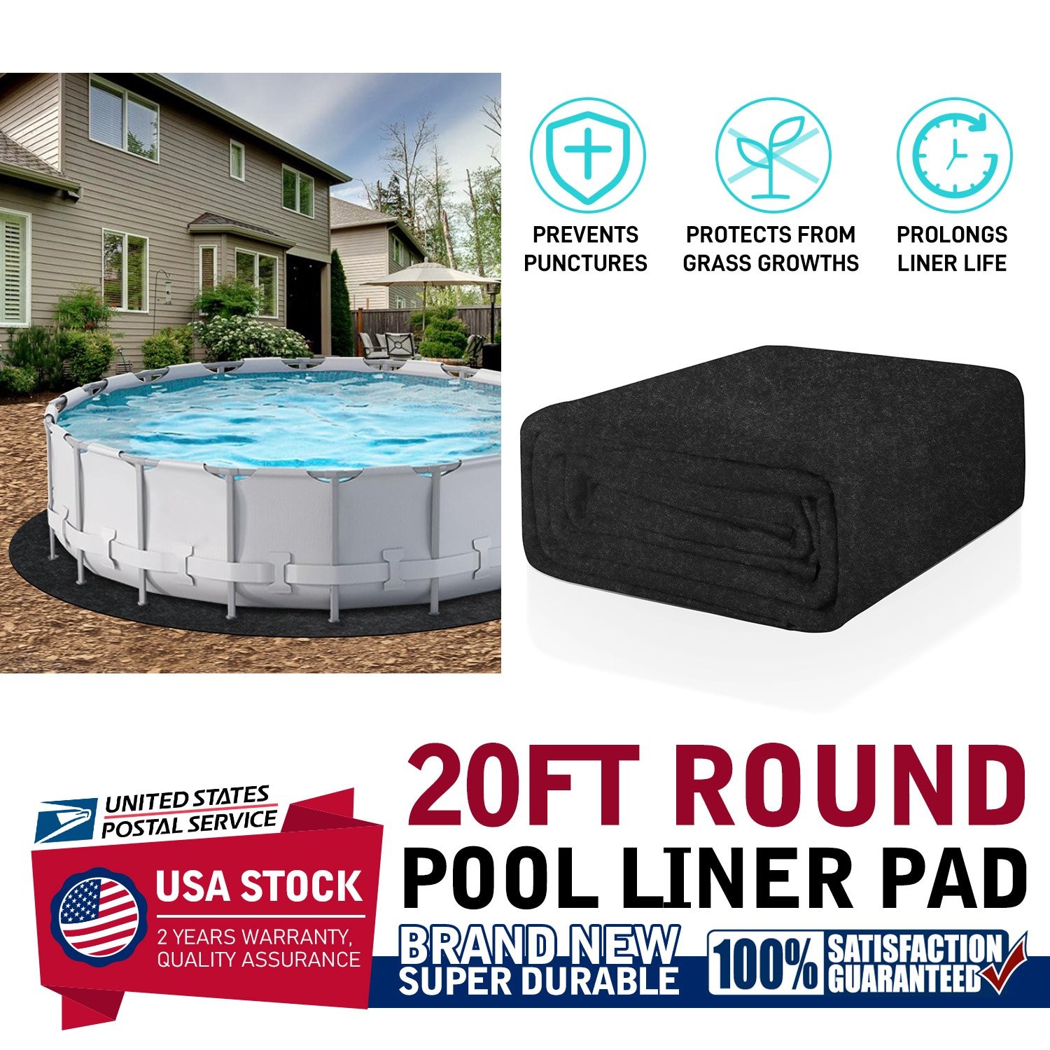 Easy to Install Swimming Pool Round Pool Liner Pool Pads for above Ground 20Ft gallery