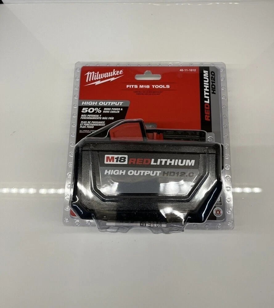 Milwaukee 48-11-1812 M18 RedLithium High Output HD 12.0 Battery Pack New Genuine gallery