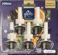 5 Count Glade Plugins Scented Oil Refills – Embers & Sandalwood Limited Edition