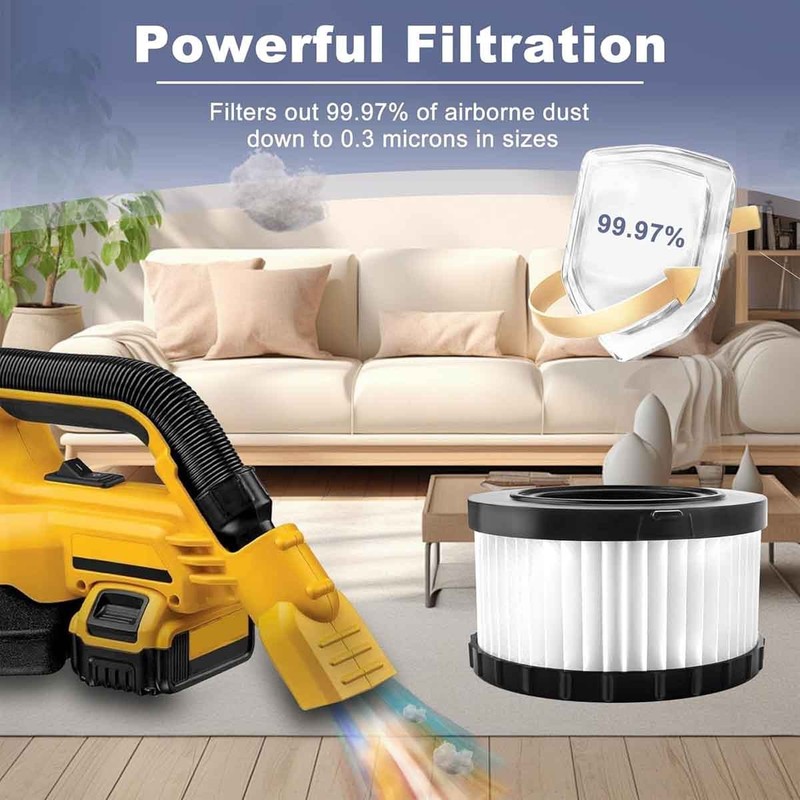DC5151H High Efficiency Filter for Dewalt DC515 DCV517 DCV517B Wet Dry Vacuum gallery