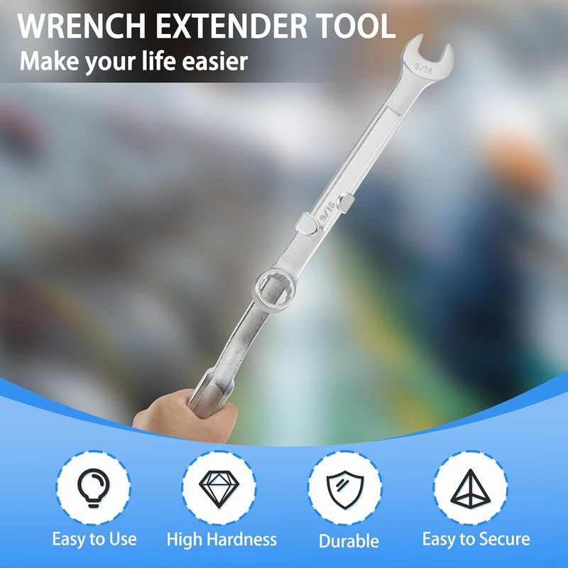 Offset Extension Wrench, Durable Chain Drive Wrench Set with High Hardness and U gallery