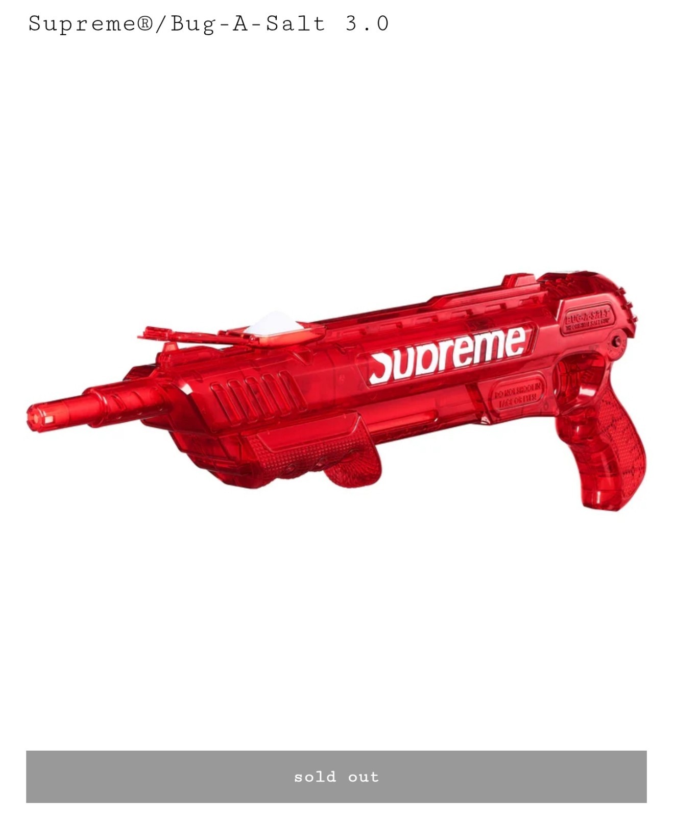 Supreme Bug-a-Salt 3.0 SS26 Bug Table Salt Gun gallery