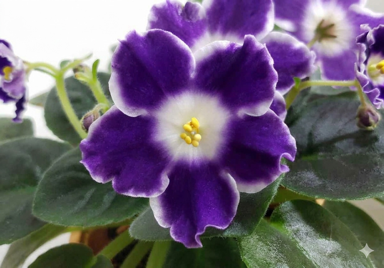 African Violet Plant Blueberry Dessert (Chemichnyy Desert) Large Starter gallery