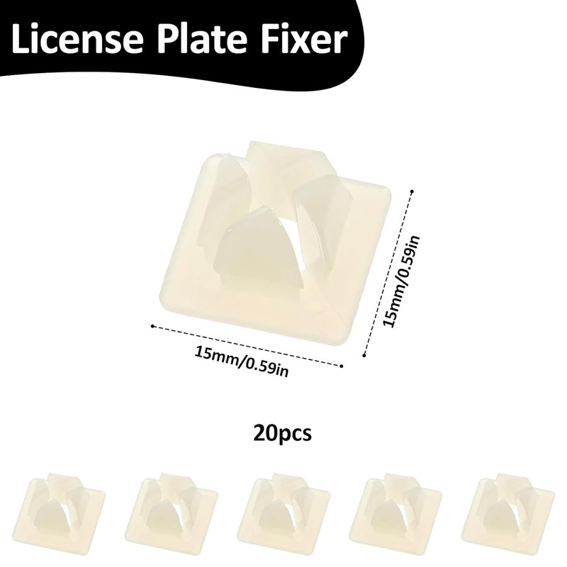20 PCS License Plate Screw Inserts Plastic Nut Screw Retainers for License Plate gallery