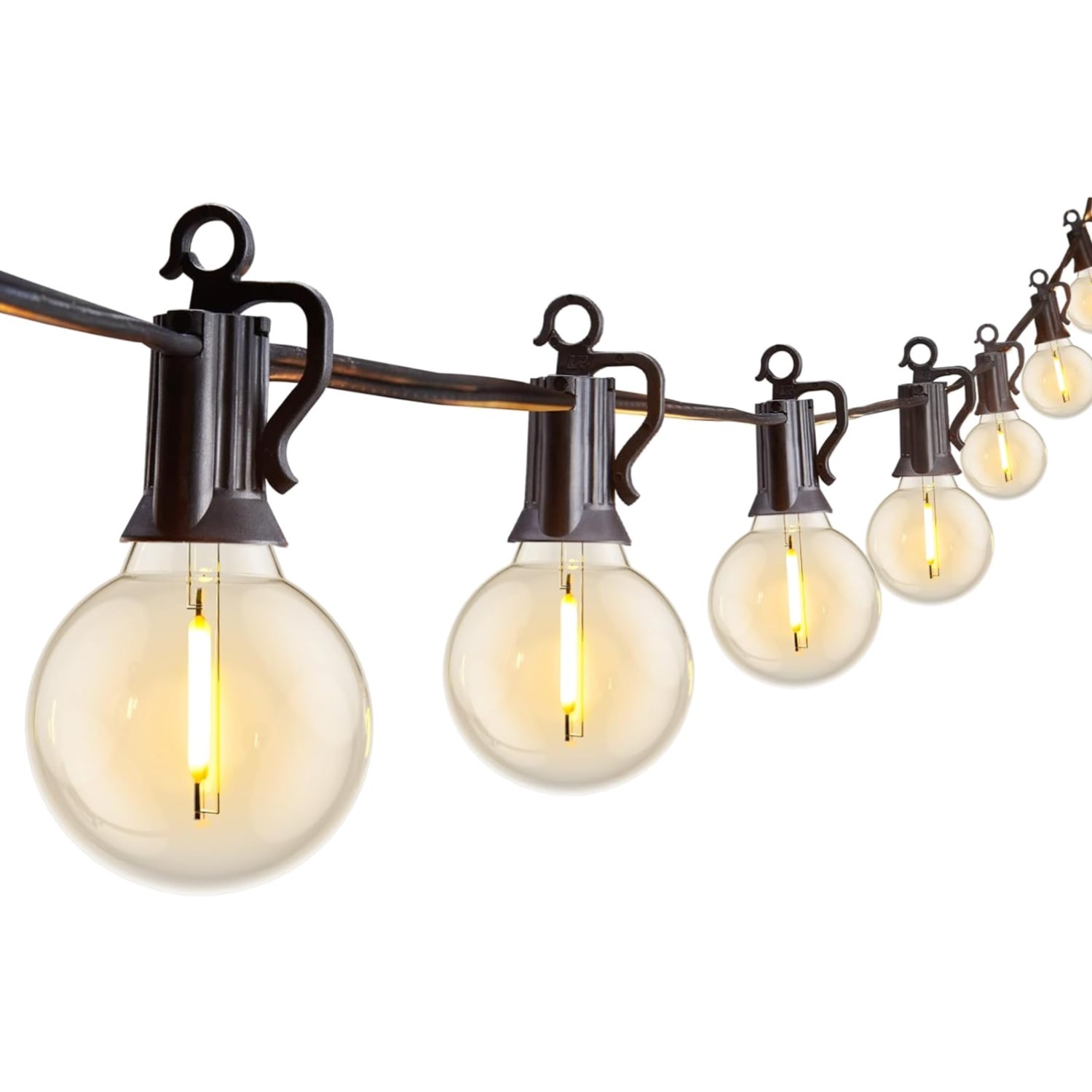 Outdoor String Lights 29 Feet G40 LED Patio Lights, Plug-in, 13 Plastic Ediso... gallery