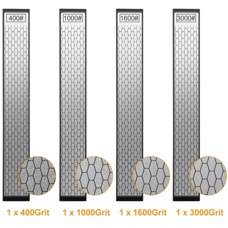 4PCS Diamond Sharpening Stone Set 400 600 1000 3000Grit Knife Chisel Sharpener gallery