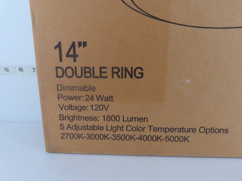 NEW - DYMOND 14IN LED CEILING LIGHT FLUSH MOUNT DIMMABLE 5 CCT 2700K-5000K gallery
