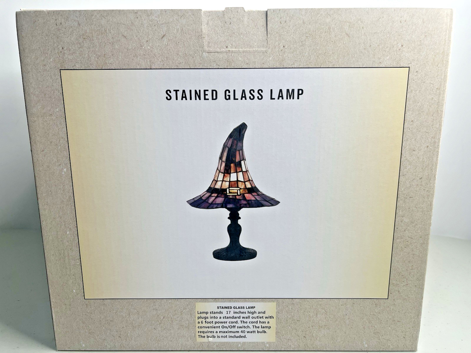 Cracker Barrel 2026 Stained Glass Witch Hat Lamp Viral Halloween Decor SHIPS NOW gallery