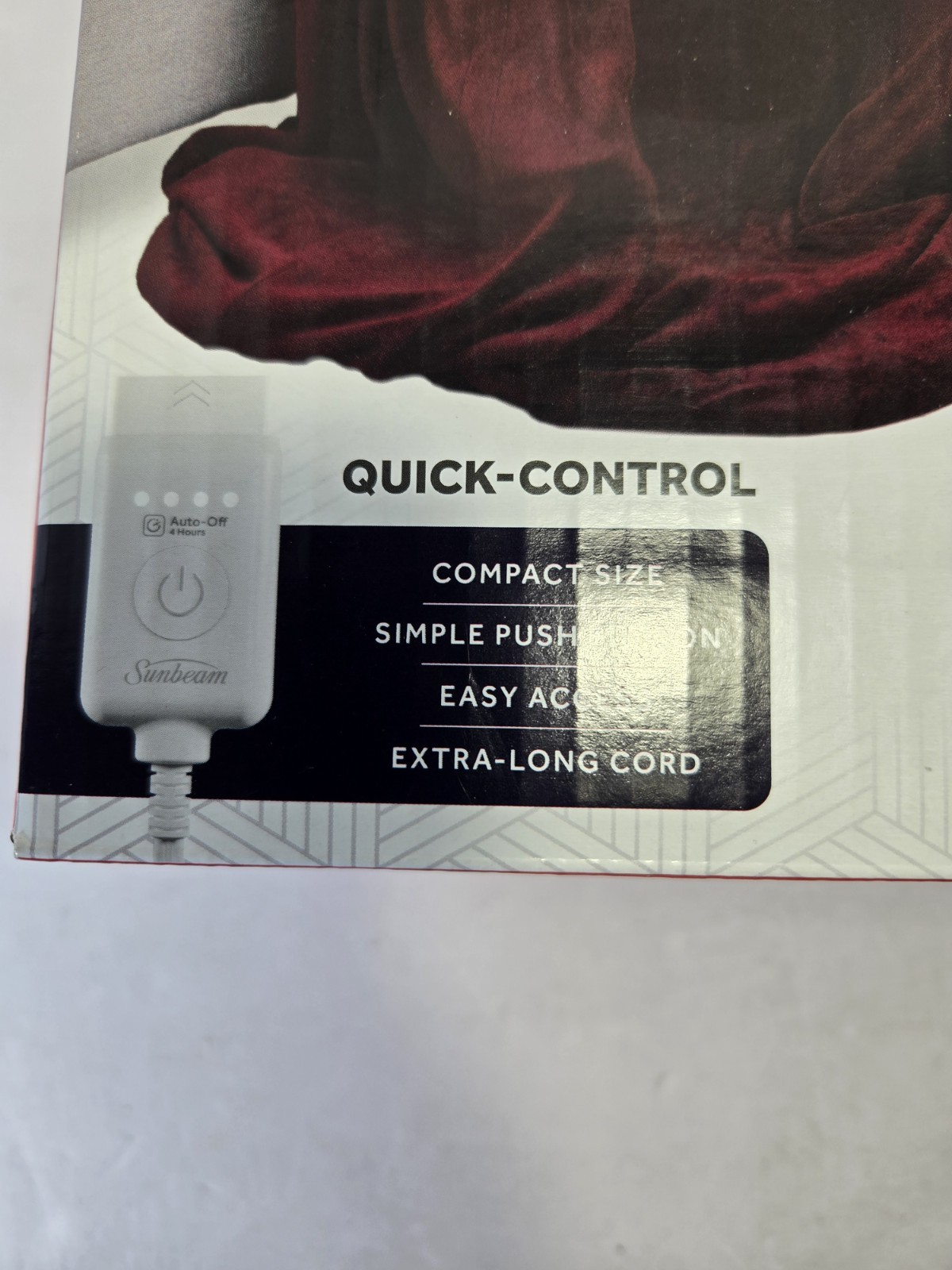 Sunbeam Microplush Oversized Heated Throw 60x80 Inch Maroon gallery