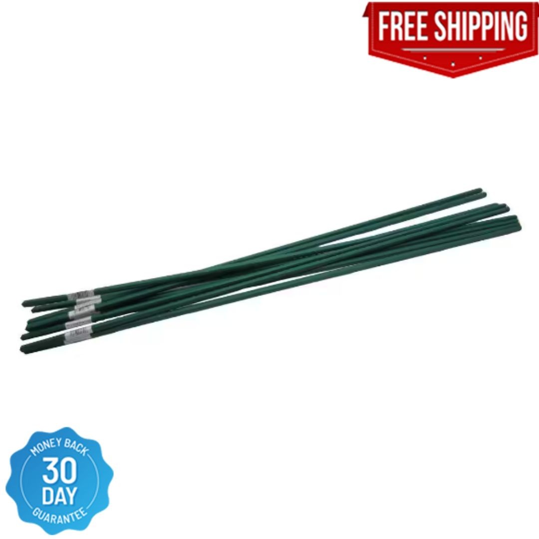 6 ft. Polyethylene Coated Garden Stakes: 10-Pack for Plant Support gallery