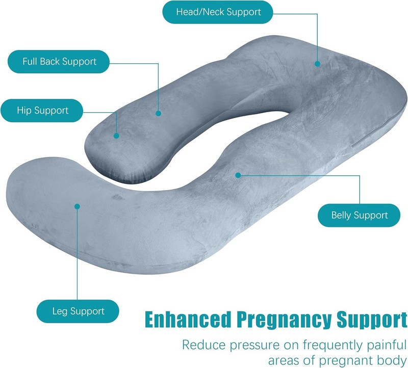Pregnancy Pillows, Soft U-Shape Maternity Pillow with Removable Cover -Full Body gallery