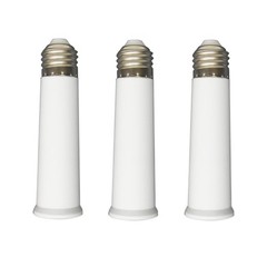 E26 Socket Extender, Standard Medium Base, 4.72 inch Extension white