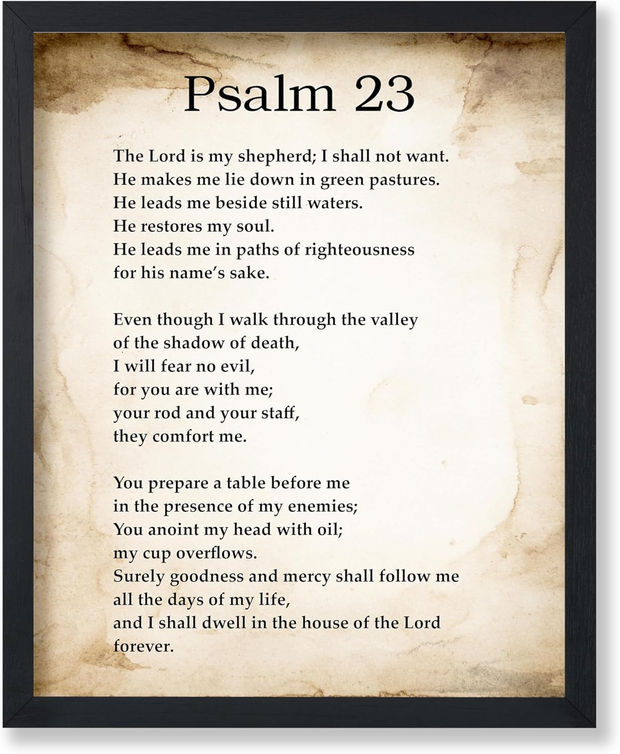 Psalm 23 Print - Bible Verse Poster - Scripture Art - Inspiring Gift for Men, Wo gallery