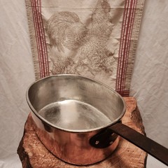 Oval Copper Braising-Roasting Pan Stamped AC Sjöström 39x29cm-15.375×11 inch 8lb