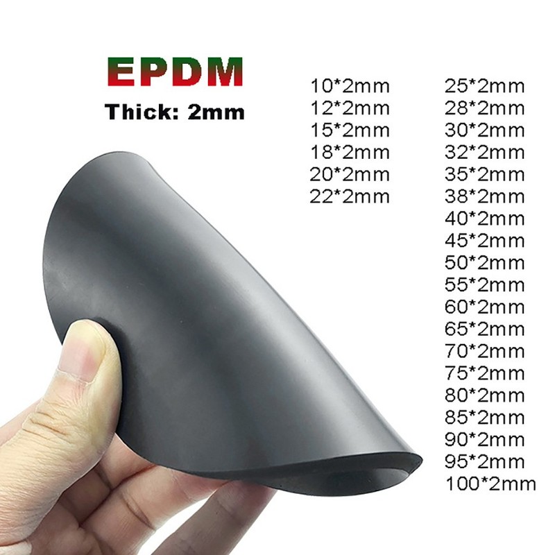 Round Solid EPDM Rubber Disc Discs Pads | Diameter: 10mm-100mm | Thickness 2mm gallery