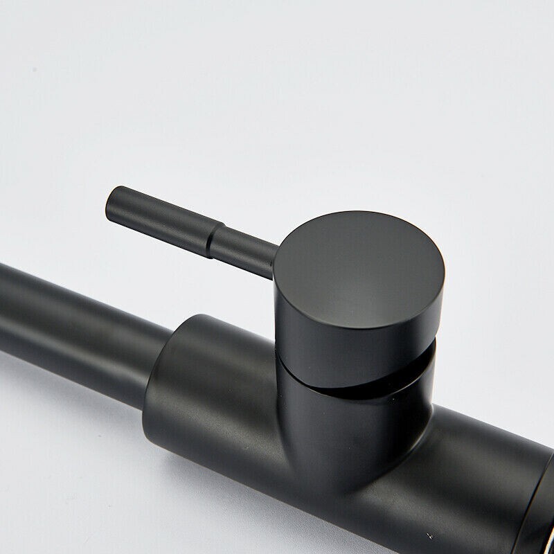 Kitchen Sink Faucet Black Pull Down/Out Sprayer Swivel Single Handle Mixer Taps gallery