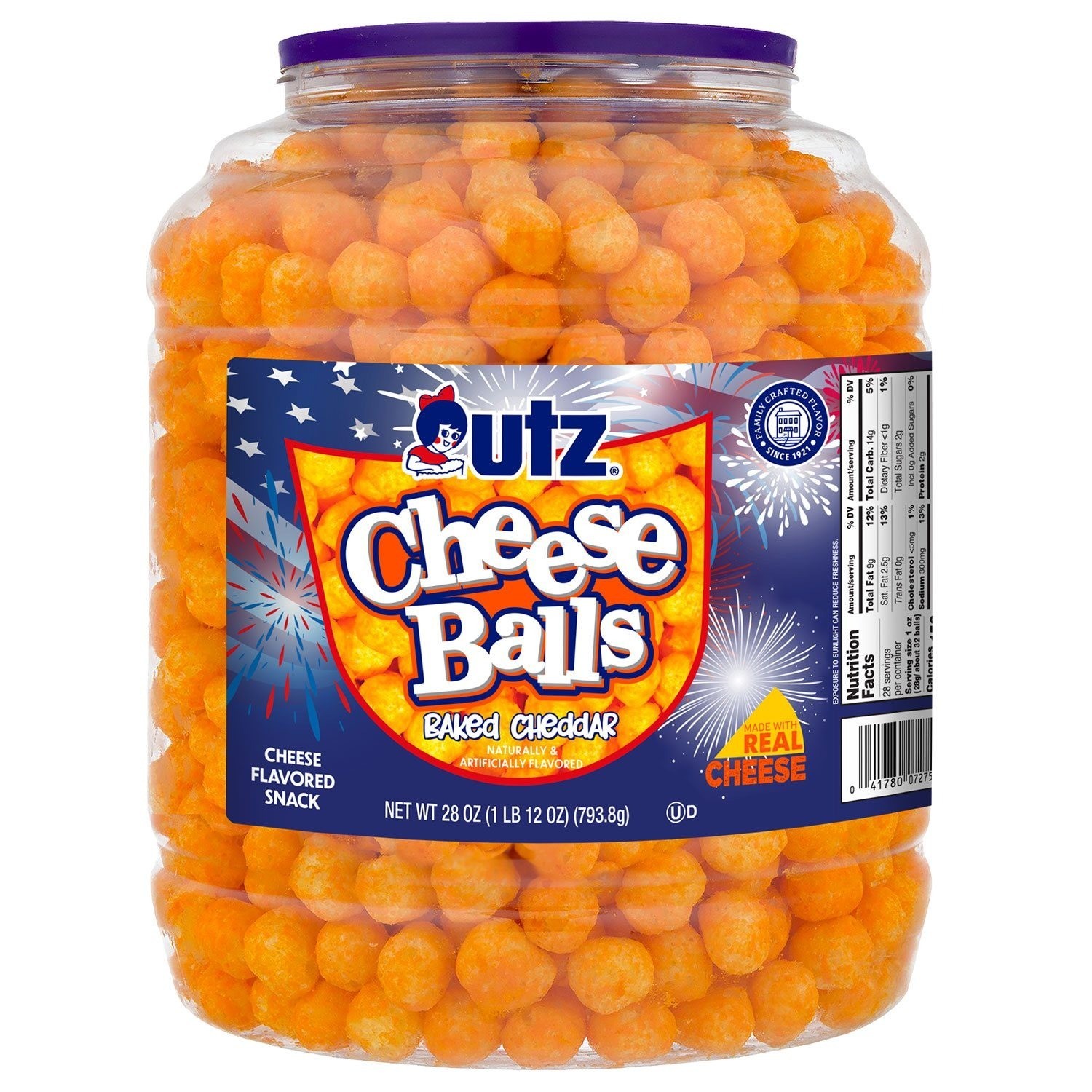 Utz Cheeseball Barrel, 28 Oz. Fast Shipping gallery
