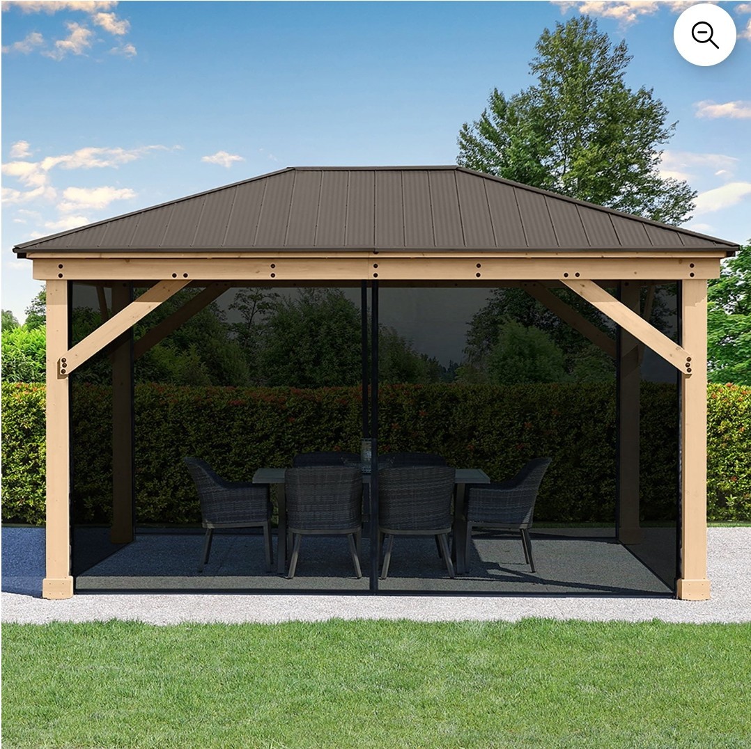 Yardistry Mosquito Mesh Kit to Fit Meridian 12 ft. x 16 ft. Gazebo/UV Resistant gallery