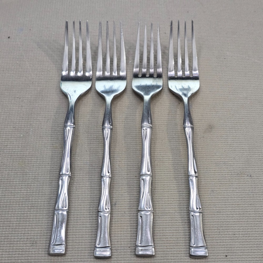Bamboo Style Glossy Stainless Flatware Unbranded Korea - Small Groups - Choice!
