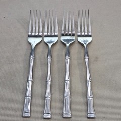 Bamboo Style Glossy Stainless Flatware Unbranded Korea – Small Groups – Choice!