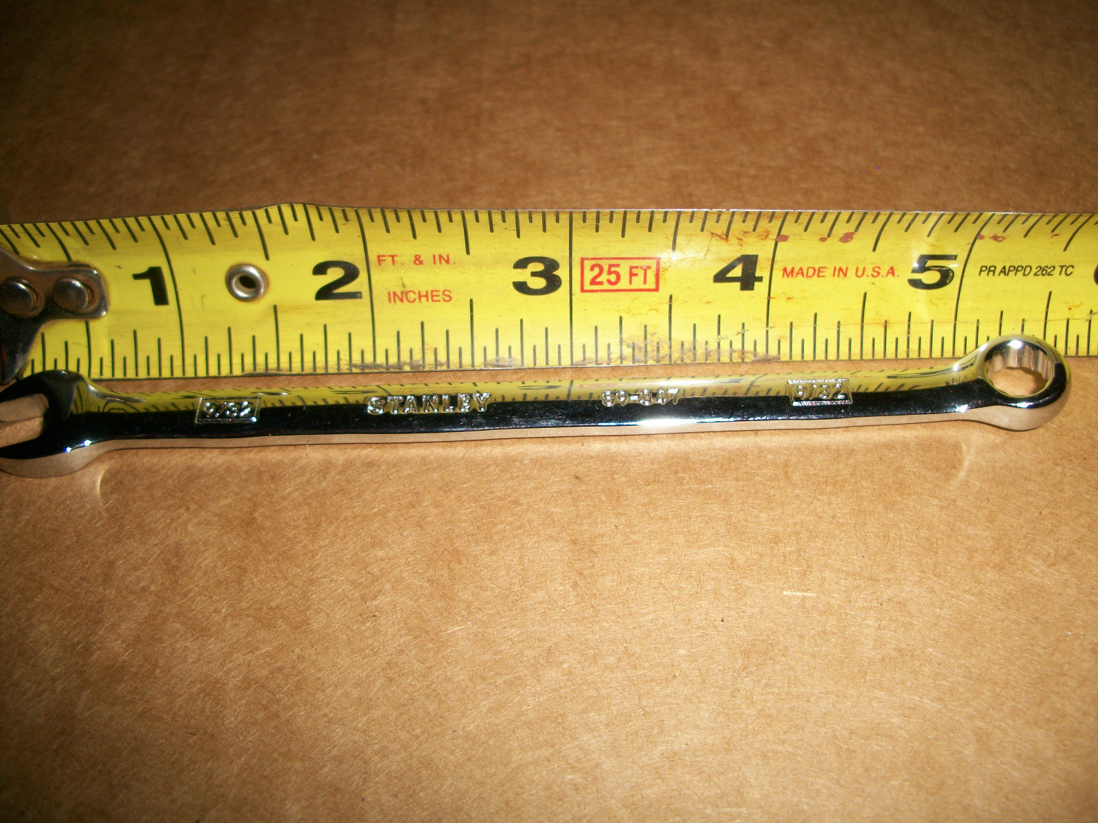 NEW STANLEY LONG FULL POLISH COMBINATION WRENCH 9/32" INCH gallery