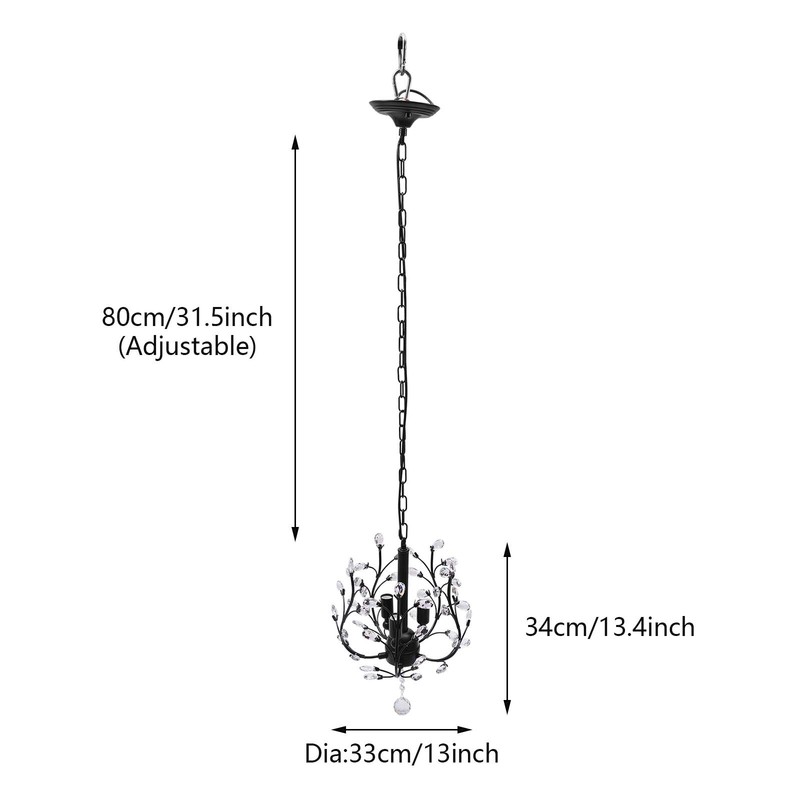 Mini Crystal Ceiling Light Chandelier E12 Pendant Hanging Lamp Fixture Kitchen gallery