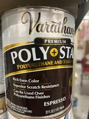 Varathane Premium Poly & Stain Oil Based, Espresso, 1 Quart SATIN FREE SHIPPING