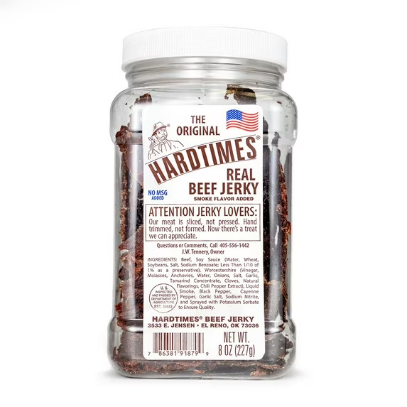 Hardtimes Handcrafted Beef Jerky- Original Flavor-8 oz. Jar gallery