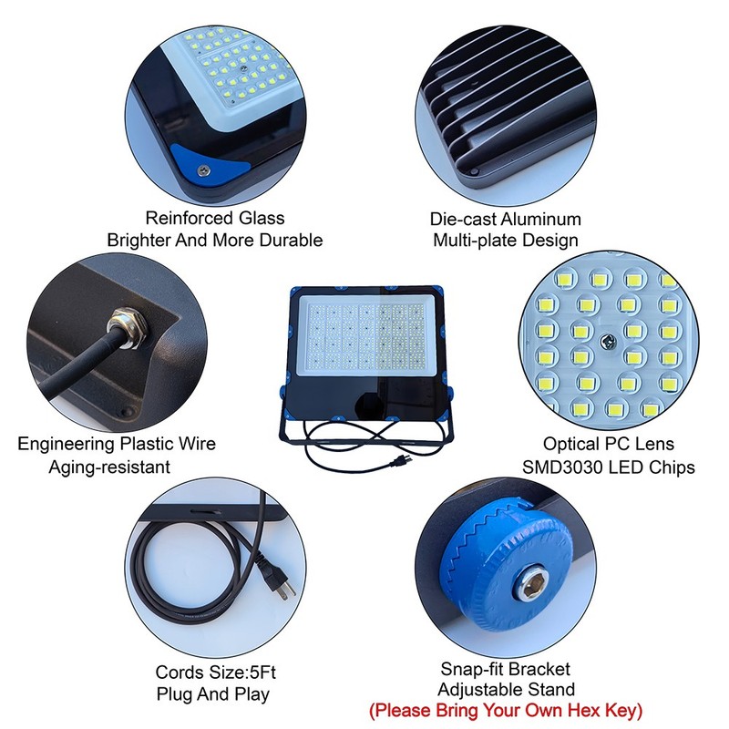 2 Pack LED Flood Light 400W High Quality Yard Garden Outdoor Lighting Spotlight gallery
