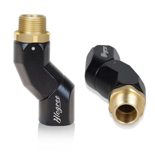 360 Rotating Fuel Hose Connector - 2 Pack, 3/4" NPT, 3/4" NPT - 2PCS - Black gallery