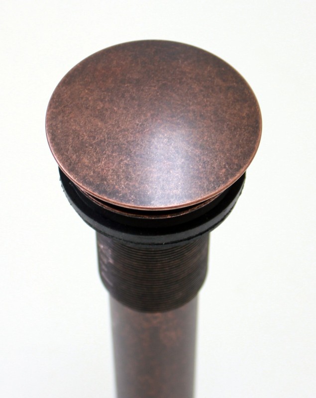16" Oval Rustic Copper Bathroom Sink with Pop Up Drain Perfect for Small Spaces gallery