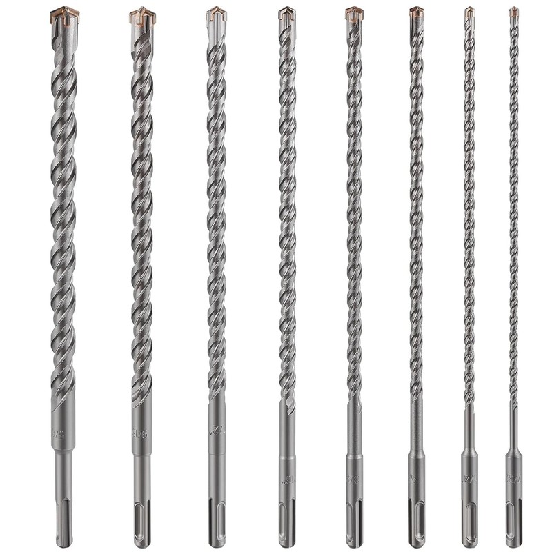3/8" X 8" Cross-Type Double Thread Drill Bits - Tough & Efficient gallery