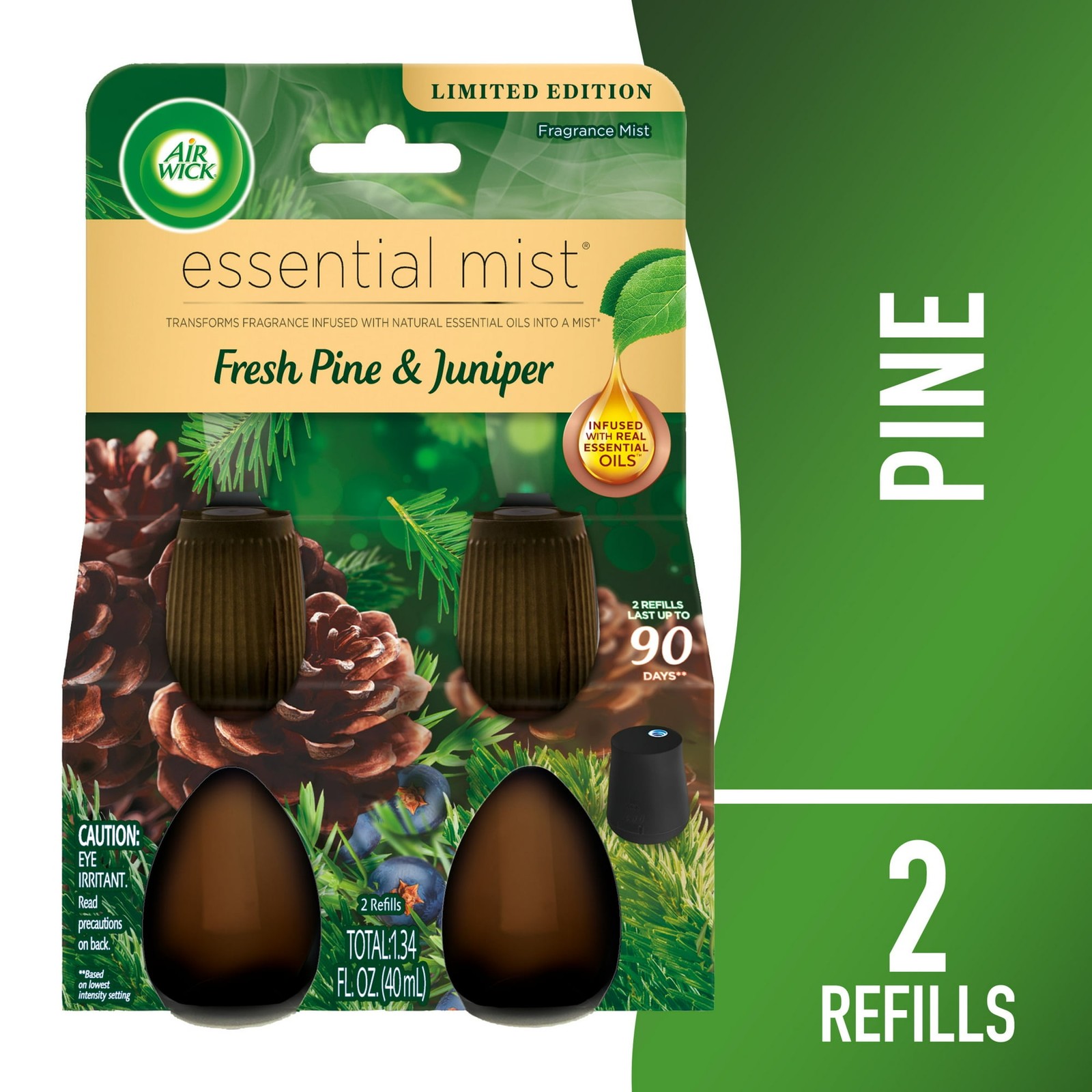 Air Wick Essential Mist Scented Oil Diffuser Refill 2-Pack Fresh Pine & Juniper gallery
