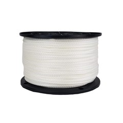 1/8″ Nylon Rope, Solid Braid Utility 500 ft x 500 spool, White