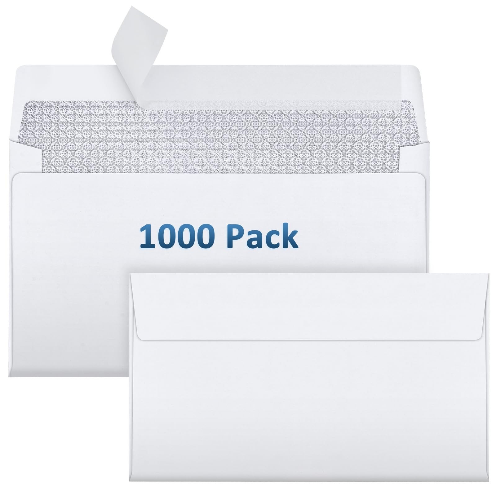1000 Pack #6-3/4 Security Envelopes Self Seal - 3-5/8 x 6-1/2 Inch White Busi... gallery