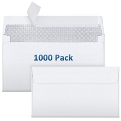1000 Pack #6-3/4 Security Envelopes Self Seal – 3-5/8 x 6-1/2 Inch White Busi…