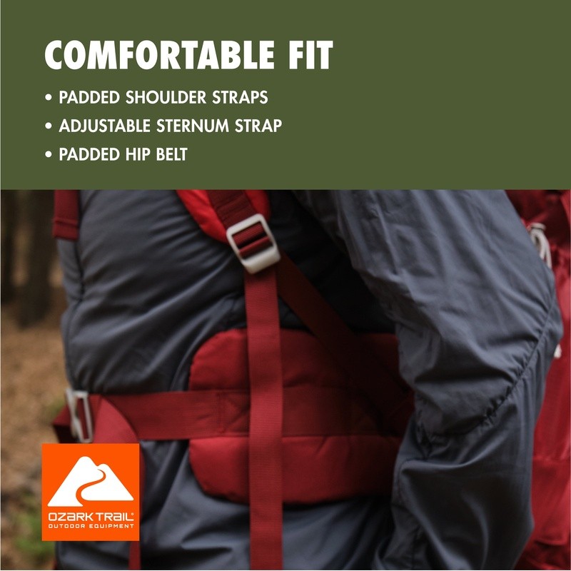 Unisex 47L Hiking Backpack Internal Frame Hydration Ready Adjustable Straps New 4