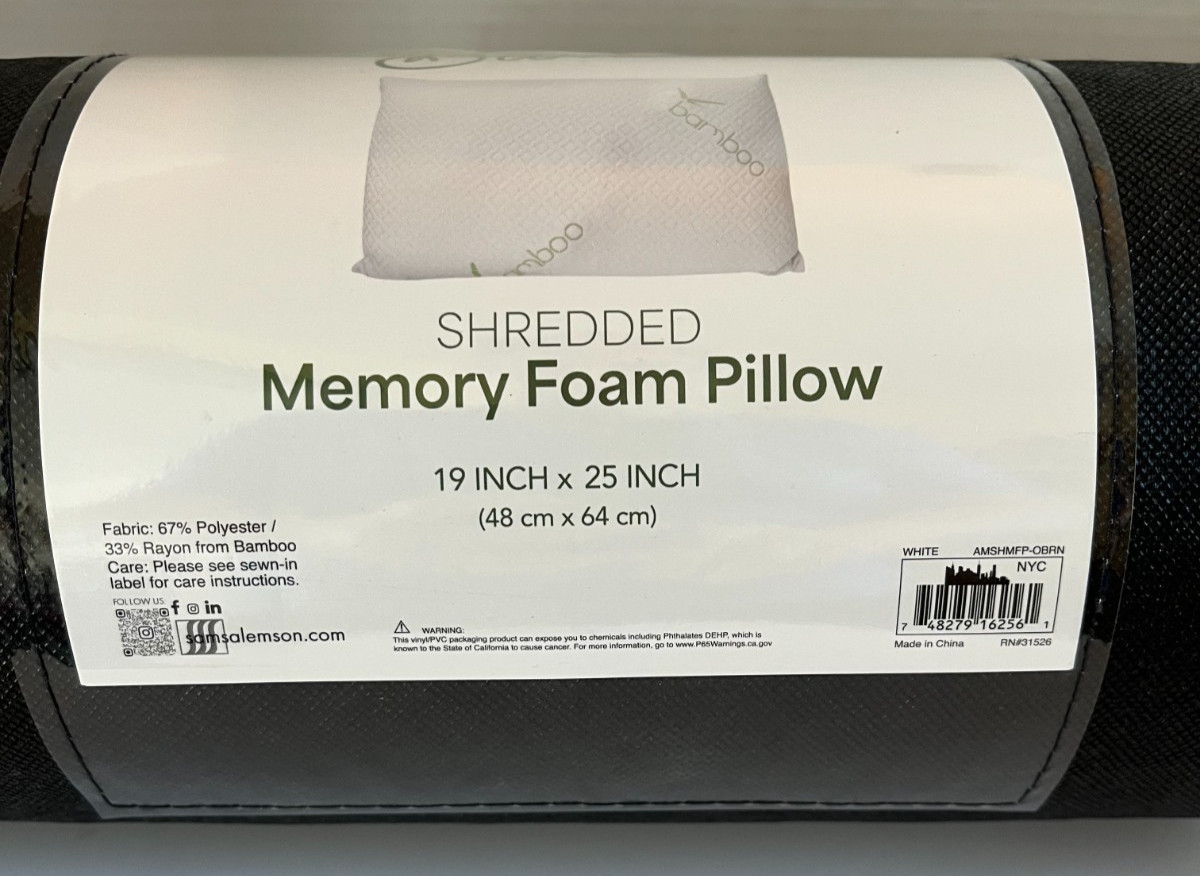 Bamboo Memory Foam Pillow, Comfort Lab / Amy Miller, 19 in x 25 in, New gallery