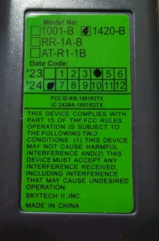 Skytech 1420-A On/Off Fireplace Remote Control Kit 110V gallery