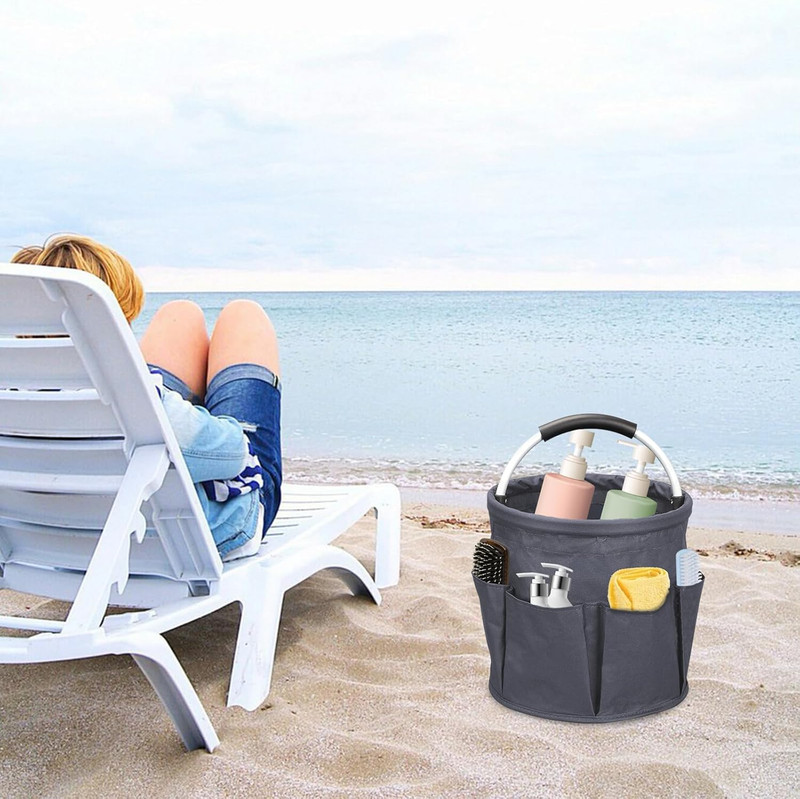 Cleaning Caddy with Handle, 17L Cleaning Supply Caddy Foldable Bucket Organizer gallery
