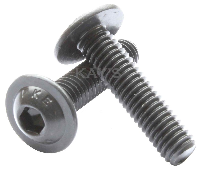 M3 M4 M5 M6 M8 SOCKET FLANGE BUTTON HEAD SCREWS HIGH TENSILE BLACK ALLEN BOLTS gallery