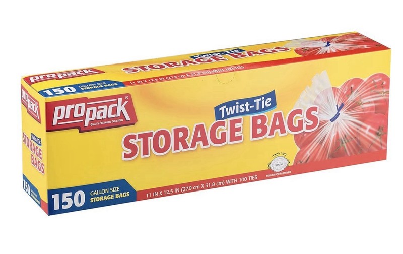PROPACK Plastic Storage Bags with Original Twist Tie, 1 Gallon Size, 300 B... gallery