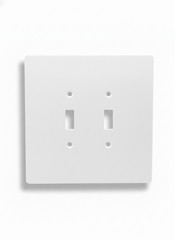 6″x6″ Oversize Electric Toggle Light Switch Cover Plate, Large, 2-Gang, White