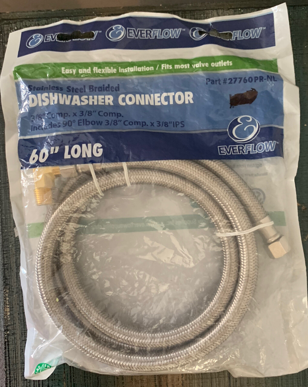 Everflow Dishwasher Connector Stainless Steel 60” Long gallery